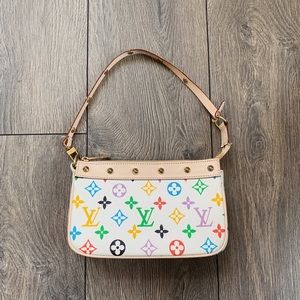SELF-CUSTOM/PAINTED HANDBAG (LOUIS VUITTON PRINT)